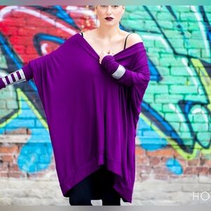 Babooshka Boutique Purple Oversized Dress/Tunic Size O/S